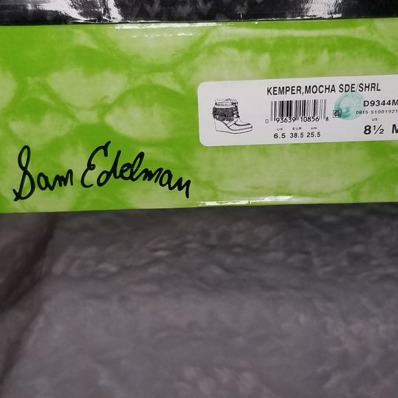 New Sam Eldeman Mocha Kemper Fringe Bootie - Picture 7 of 7